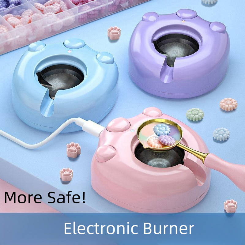 Cat Paw Electronic Sealing Wax Melter Burner Warmer Furnace with Spoon