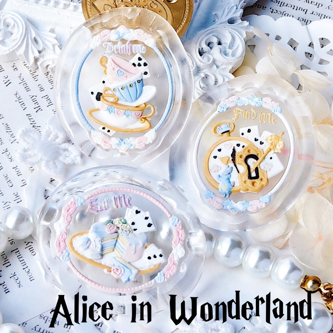 Alice in Wonderland 3D Stamps