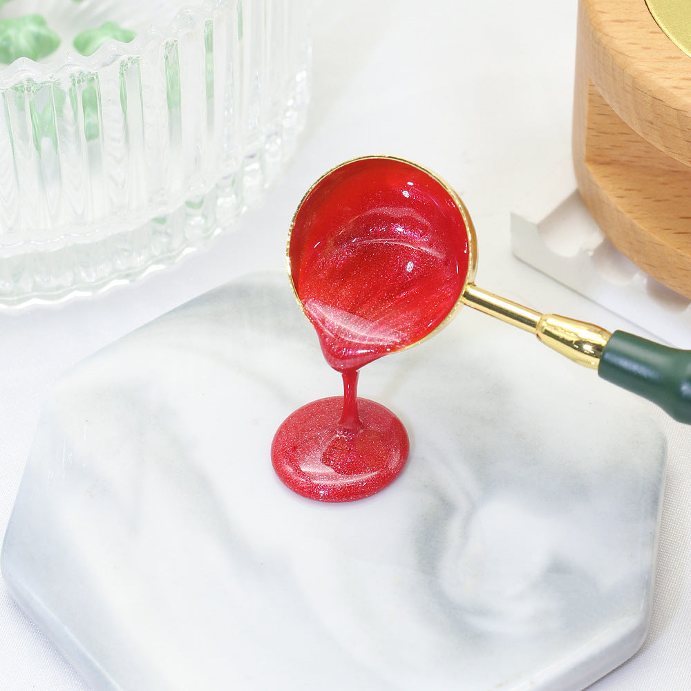 2PCS/Kit Sealing Wax Melting Spoons with Wooden Handle