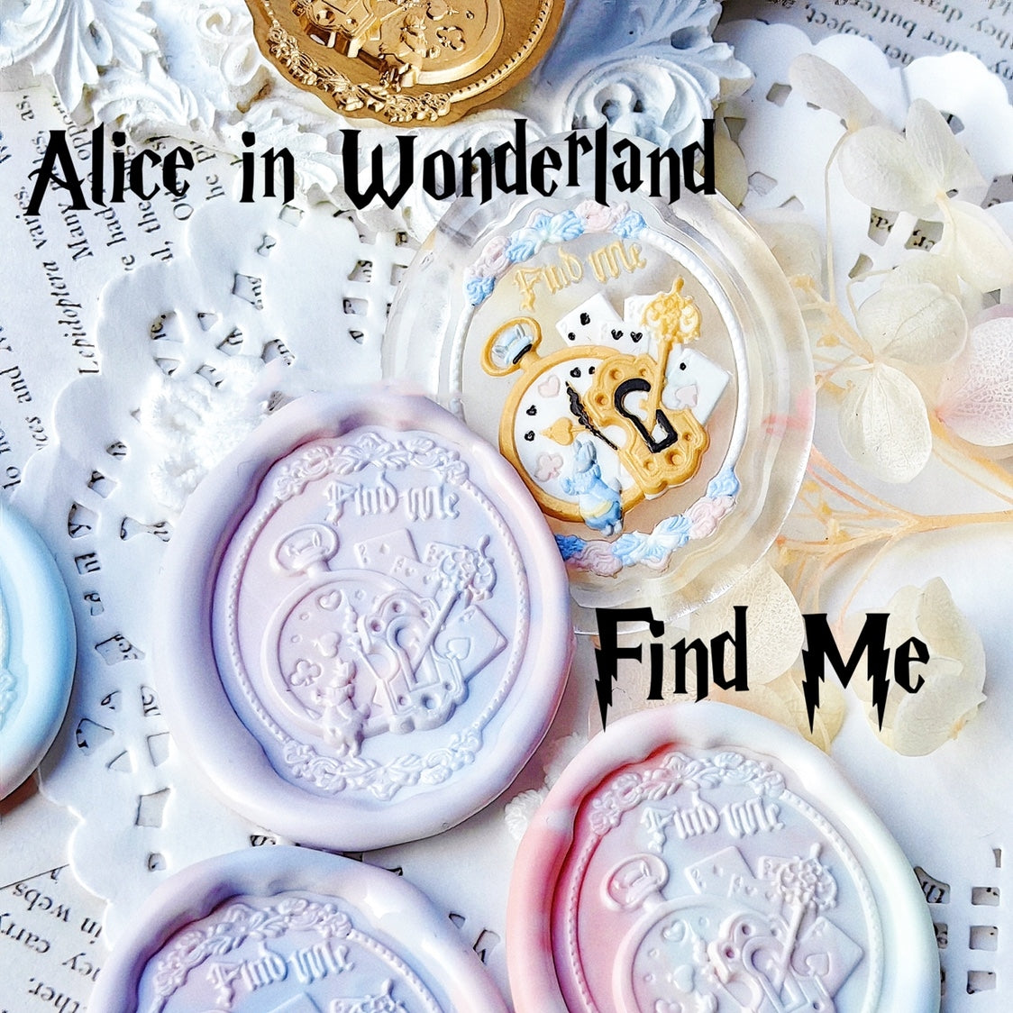 Alice in Wonderland 3D Stamps