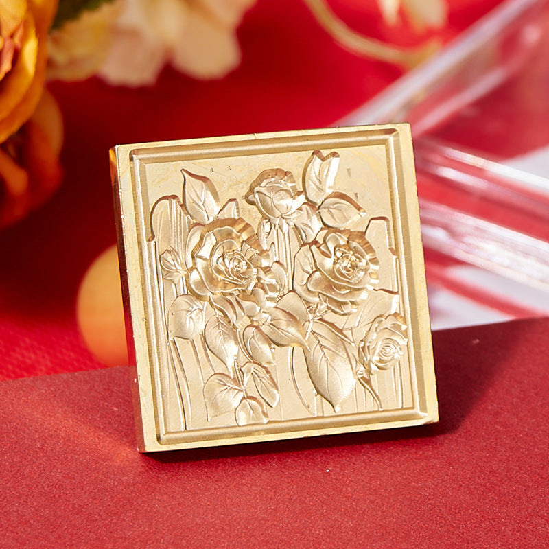 Rose and House Seal Stamp