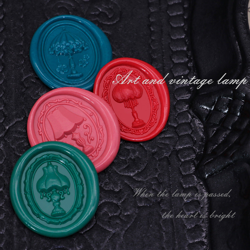 Brass Lamp Stamps 3D for Sealing Wax