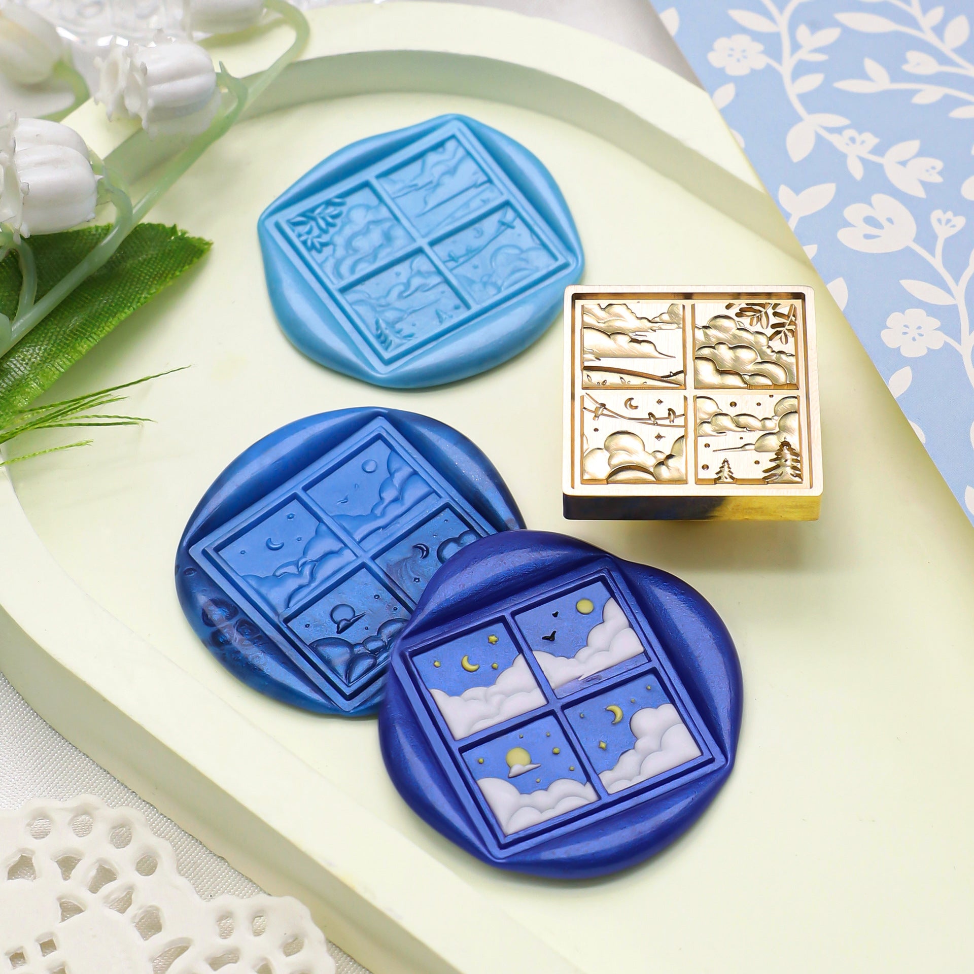 Square Stamp 4 Seasons