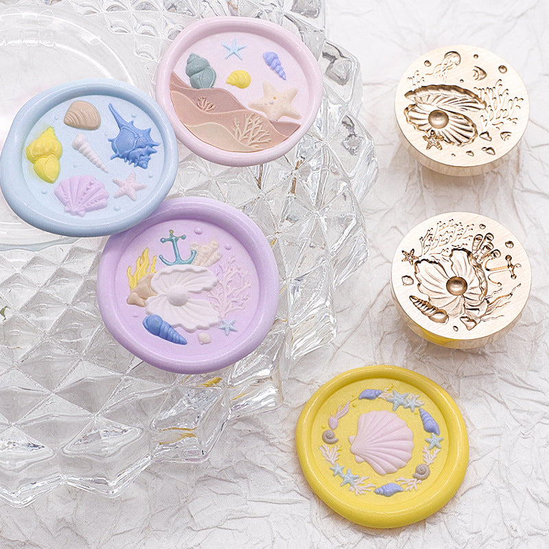 Ocean Shell Style Stamps 3D