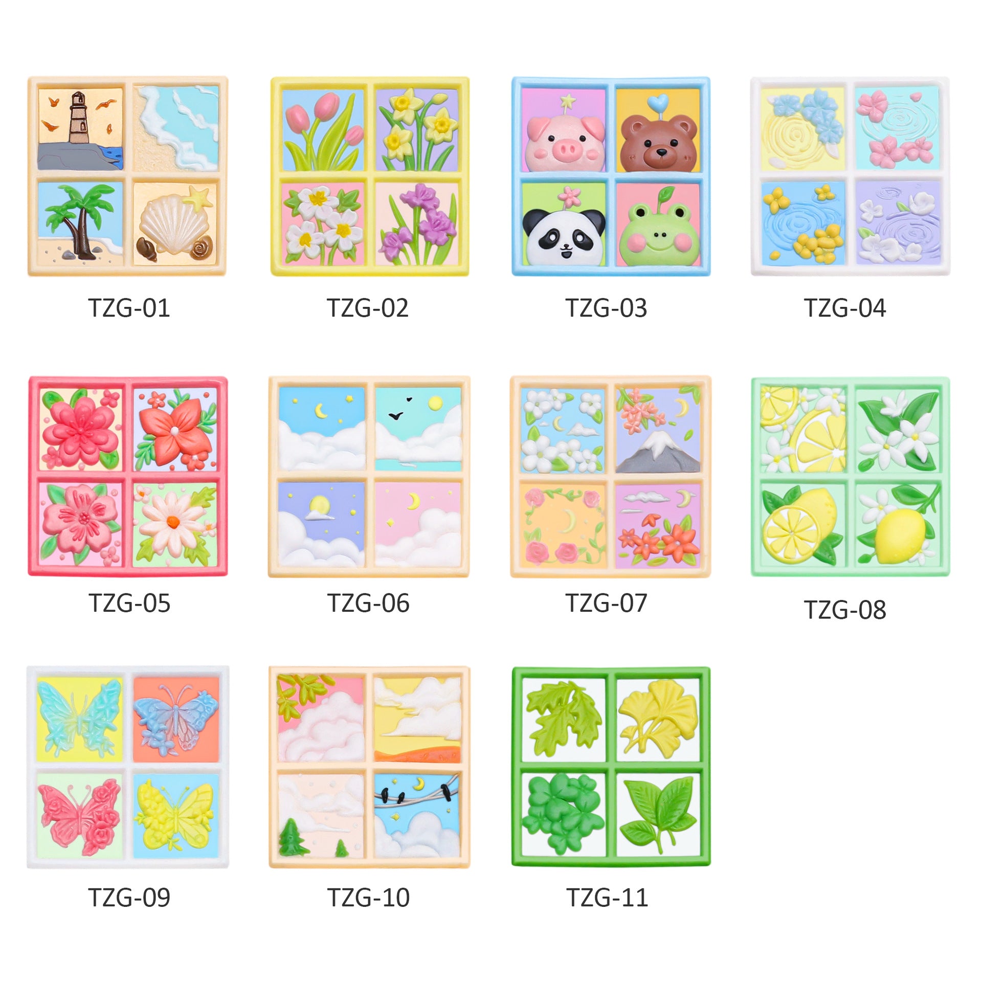 Square Stamp 4 Seasons