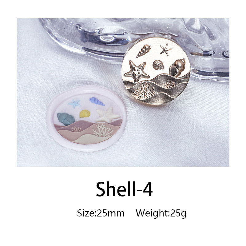 Ocean Shell Style Stamps 3D