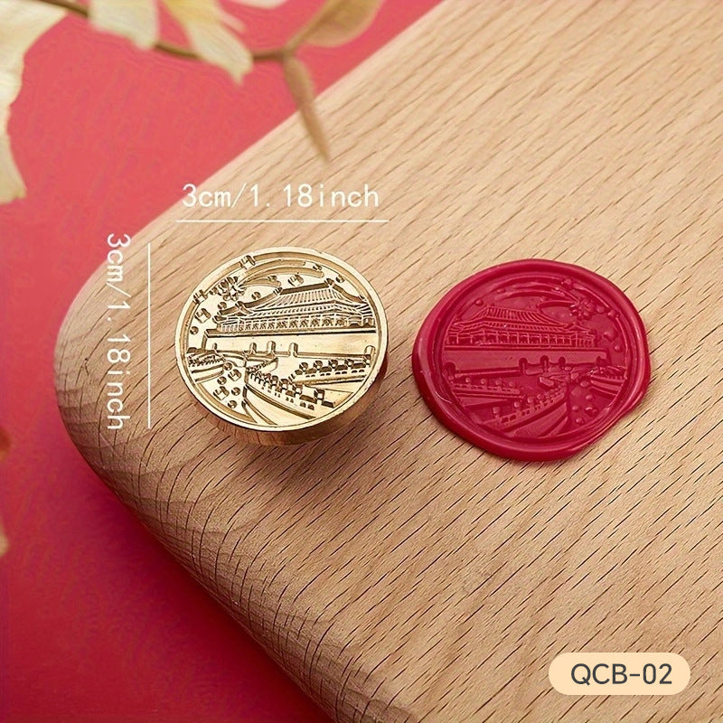 Rose and House Seal Stamp