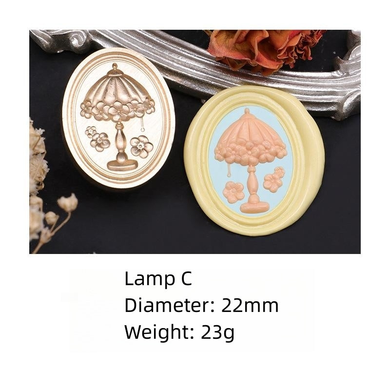 Brass Lamp Stamps 3D for Sealing Wax