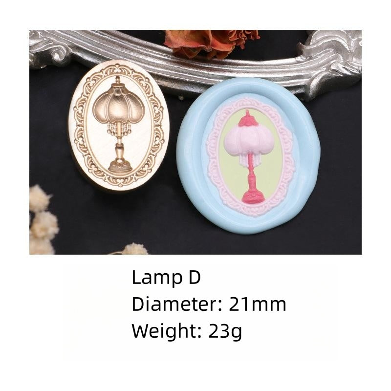 Brass Lamp Stamps 3D for Sealing Wax
