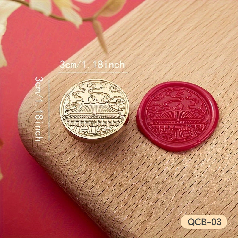 Rose and House Seal Stamp