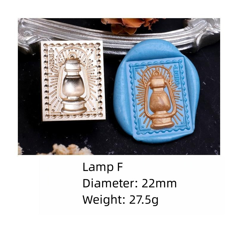 Brass Lamp Stamps 3D for Sealing Wax