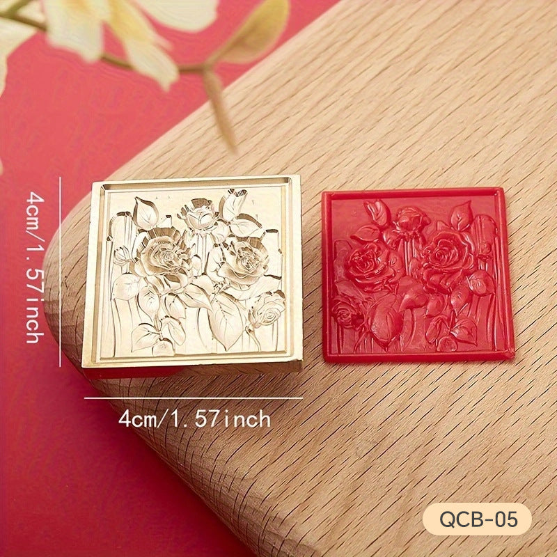 Rose and House Seal Stamp