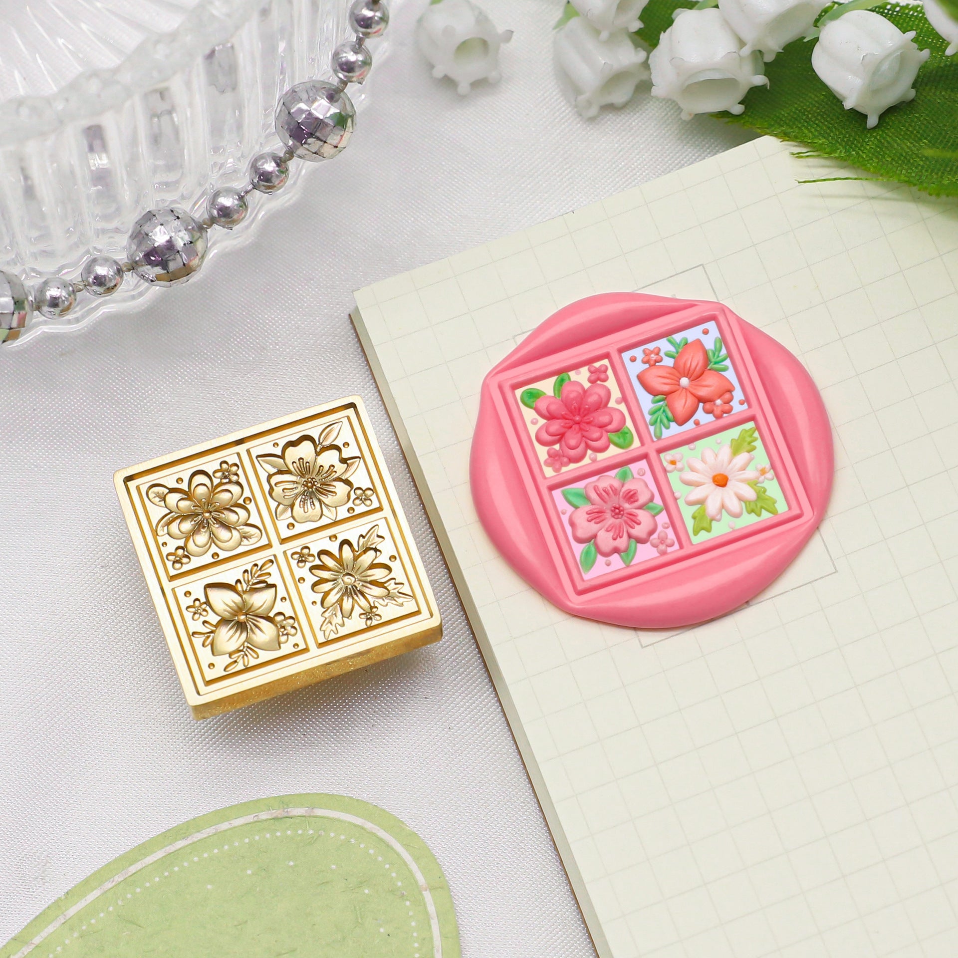 Square Stamp 4 Seasons