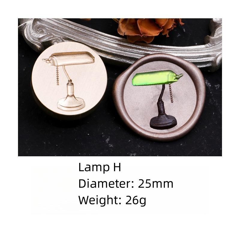 Brass Lamp Stamps 3D for Sealing Wax