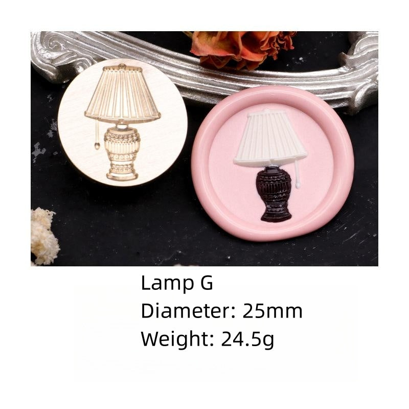 Brass Lamp Stamps 3D for Sealing Wax