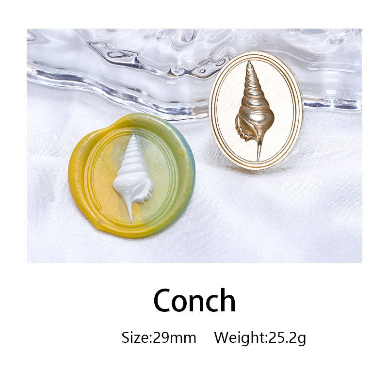 Ocean Shell Style Stamps 3D