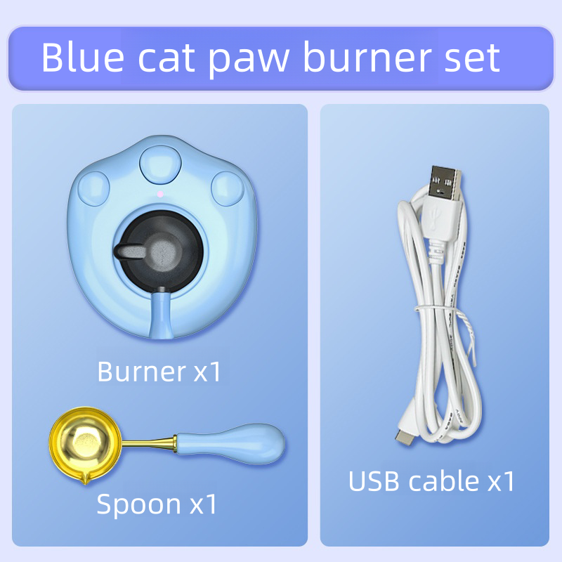 Cat Paw Electronic Sealing Wax Melter Burner Warmer Furnace with Spoon