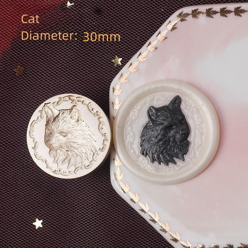 Cat Brass Stamp 3D