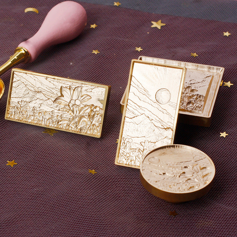 Big Size Natural Oil Painting Stamp Brass