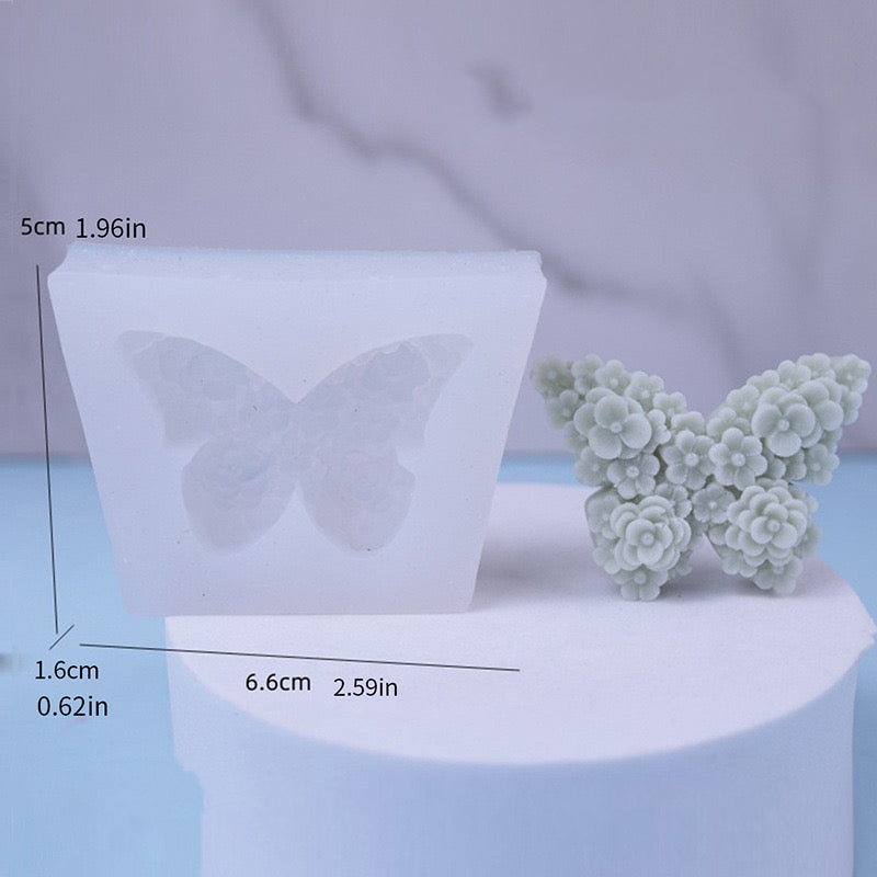 Silicone Moulds Rose Butterfly, Silicone Soap Mold, Craft Molds DIY Handmade Candle Moulds