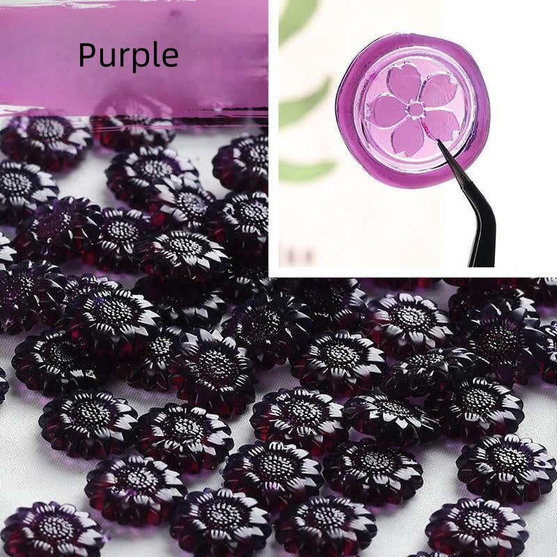 Ice Sealing Wax Beads 100Pcs Sunflower Sealing Wax