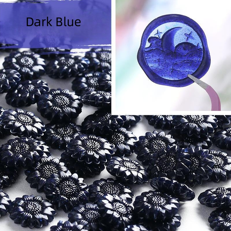 Ice Sealing Wax Beads 100Pcs Sunflower Sealing Wax