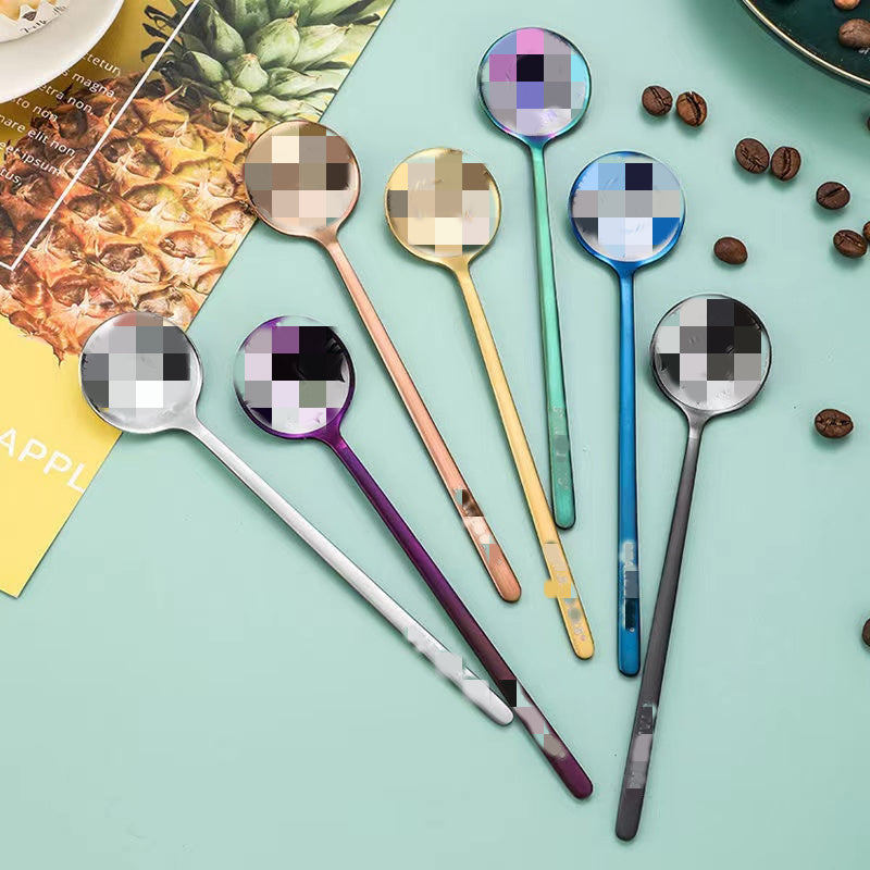 Spoon Stainless Steel Material Coffee Dessert Spoon as Live Streaming Show