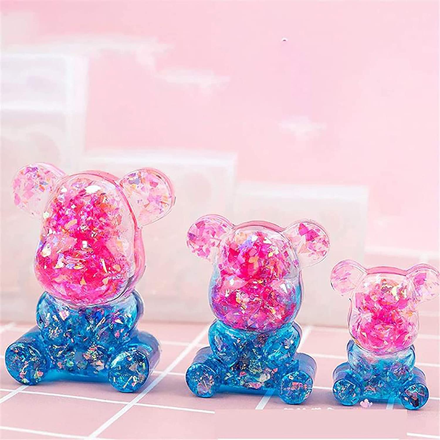 7 Pack 3D Bear Paw Epoxy Resin Silicone Molds,Animal Silicone Molds for Casting Candy Fondant Cake Craft DIY Decoration