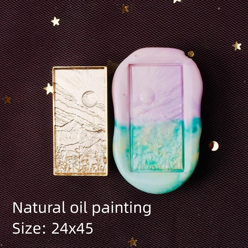 Big Size Natural Oil Painting Stamp Brass