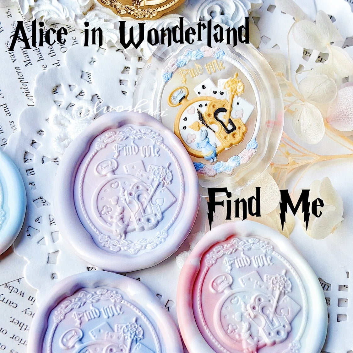 Alice in Wonderland 3D Stamps