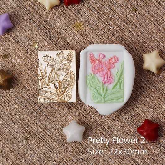 Pretty Flower Brass Stamp 3D