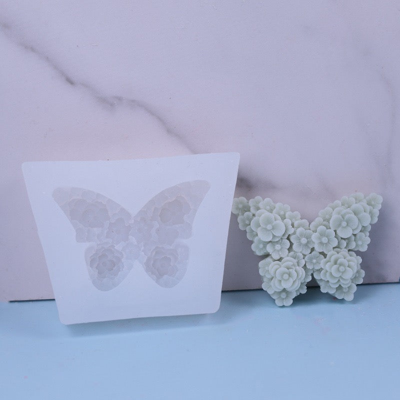 Silicone Moulds Rose Butterfly, Silicone Soap Mold, Craft Molds DIY Handmade Candle Moulds