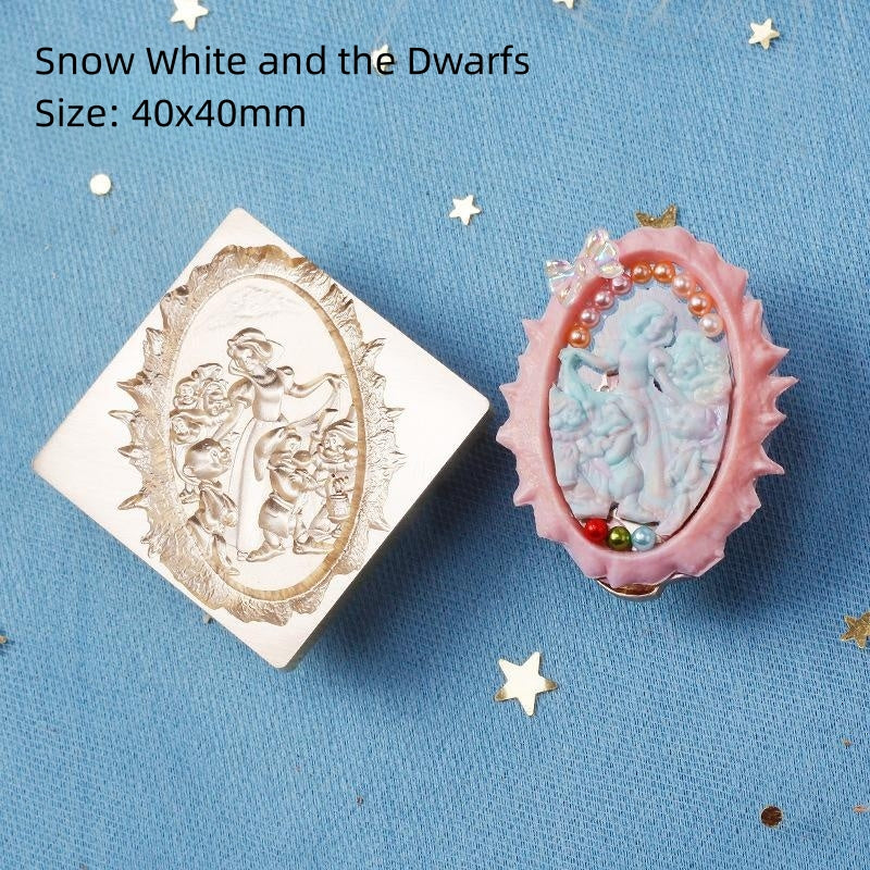 Snow White and the Dwarfs Brass Stamp 3D
